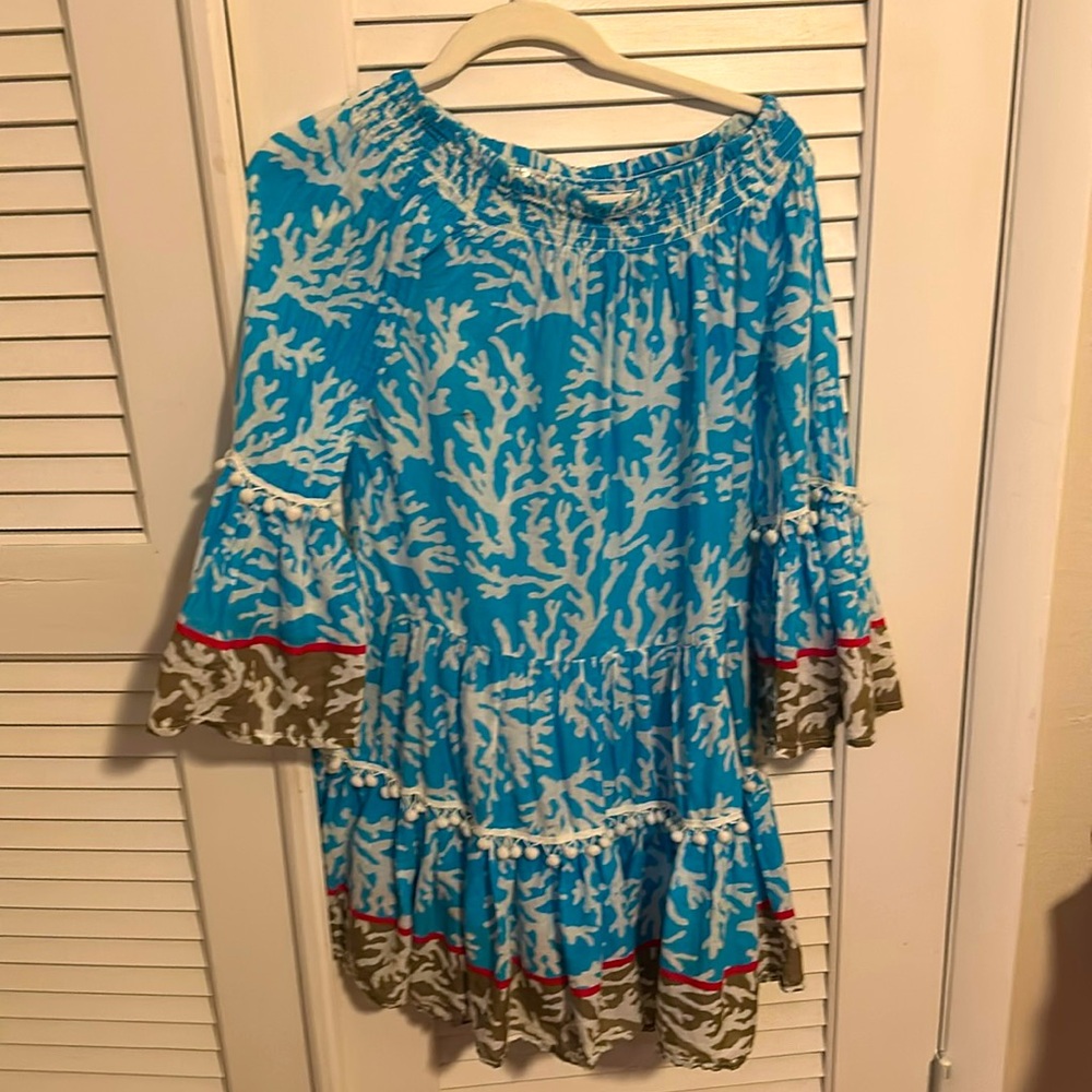Debbie Katz off the shoulder mini dress
